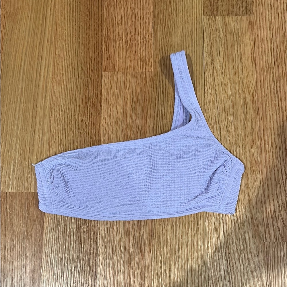 Xhilaration - Textured One-Shoulder Bikini Top in Lilac - Size Small